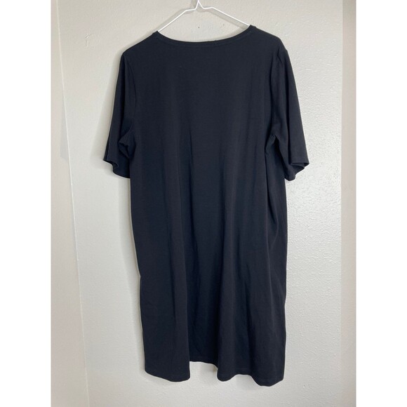 Eileen Fisher Organic Cotton Jersey V-Neck Dress with Pockets Size L - Picture 6 of 6